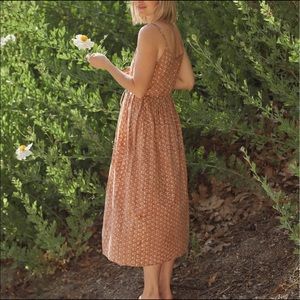 The Lincoln Dress | Rust Meadow (Hand Blocked) - L